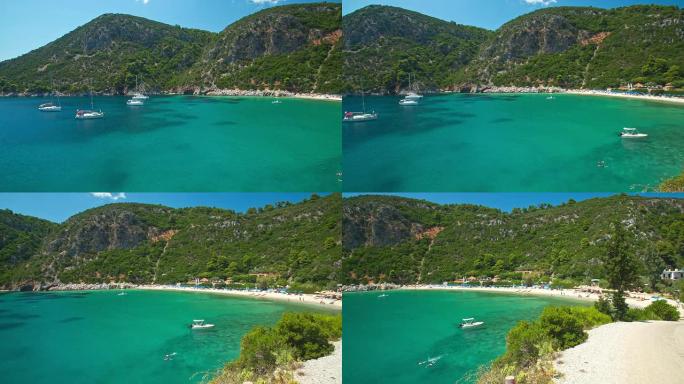 高清: 希腊斯科普洛斯岛利姆诺纳里海滩