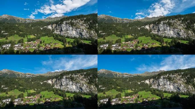 瑞士的夏季劳特布龙嫩山谷