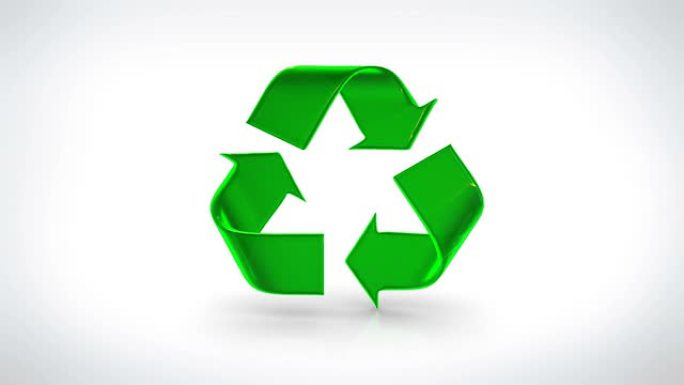 回收符号循环利用3d立体绿色环保