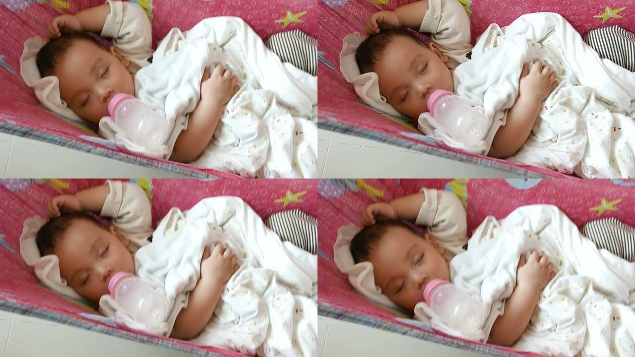 婴儿睡觉婴儿睡觉摇篮奶粉