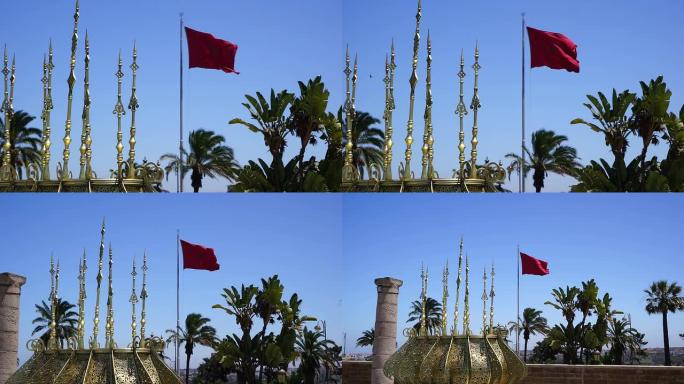 装饰金属和摩洛哥旗