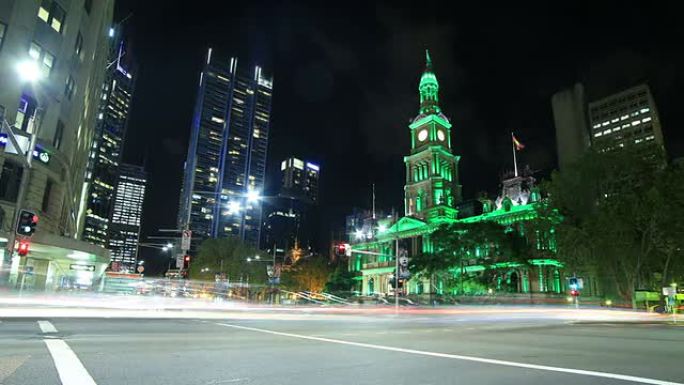 澳大利亚悉尼时差国外街景车流国外夜景