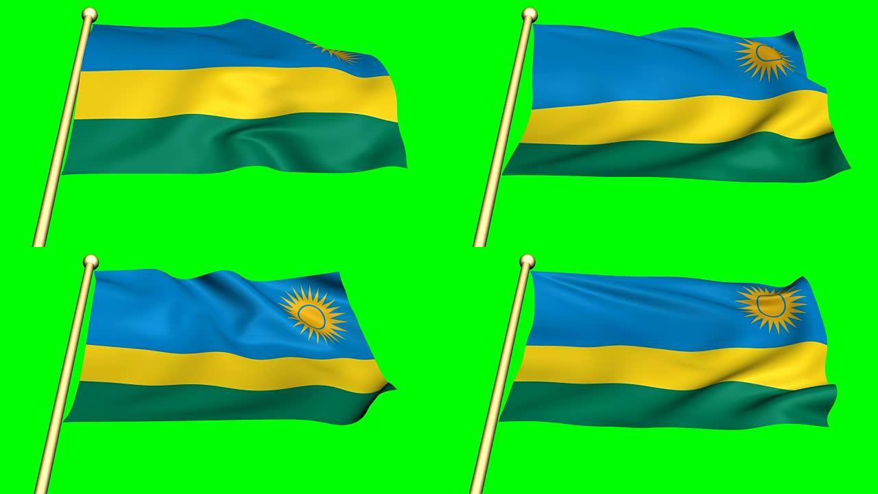 卢旺达动画旗帜