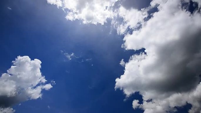 高清：蓝天白云自然背景