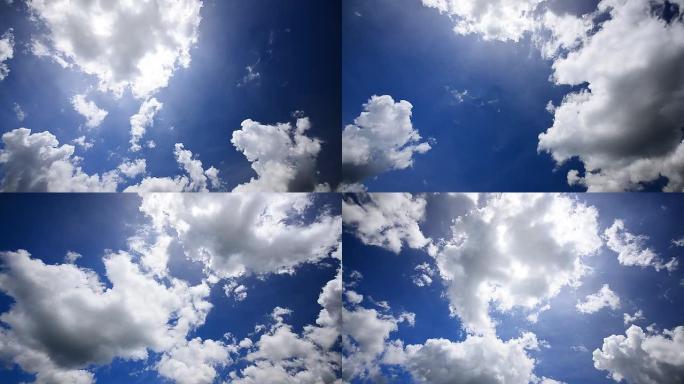 高清：蓝天白云自然背景