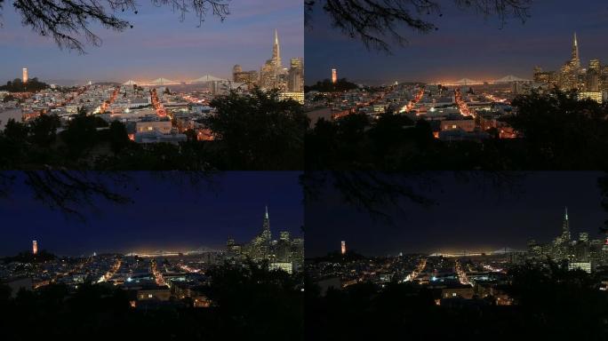 壮观的旧金山日落壮观的旧金山日落