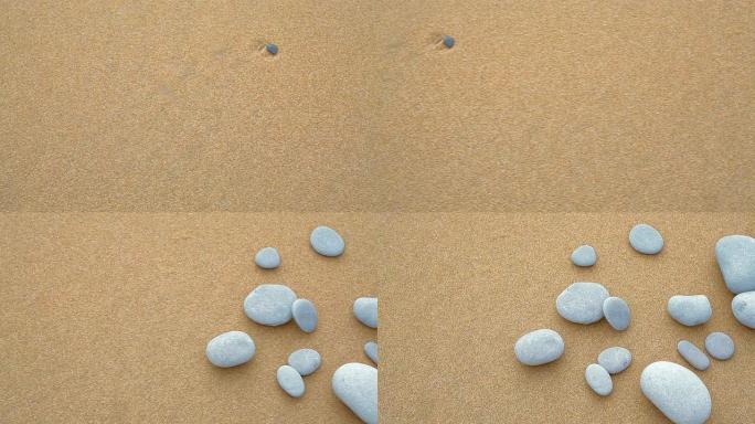 沙滩上美丽的石头沙滩上美丽的石头
