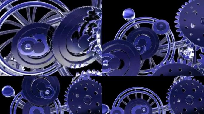 技术齿轮3D齿轮三维齿轮动画机械结构
