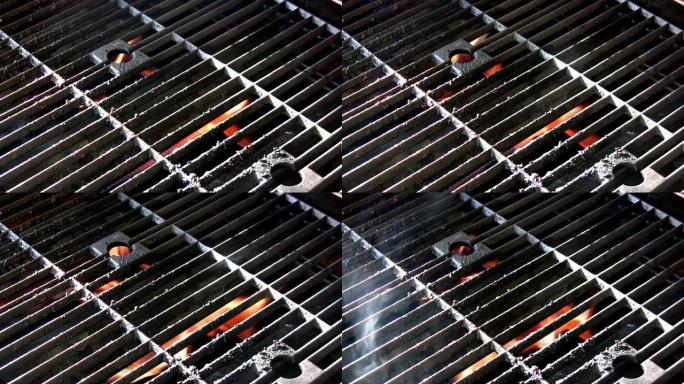热烤肉坑-空的炭火火烤铁板烧