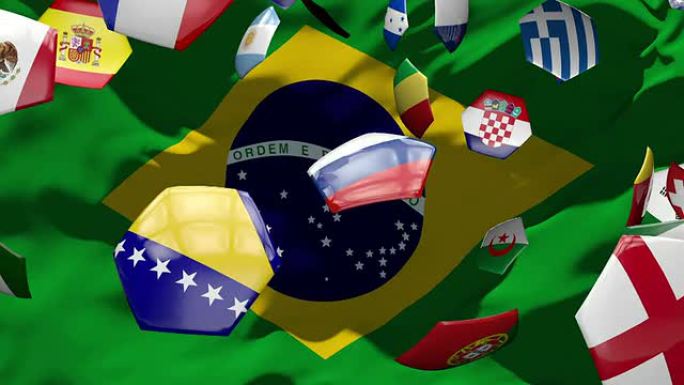 巴西国旗和国际足球