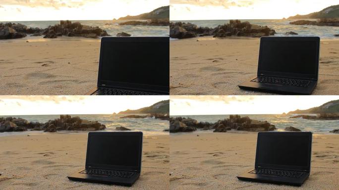 多莉射击: 海滩上的笔记本