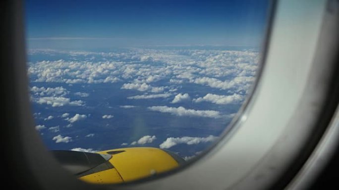 飞机上的乘客视点