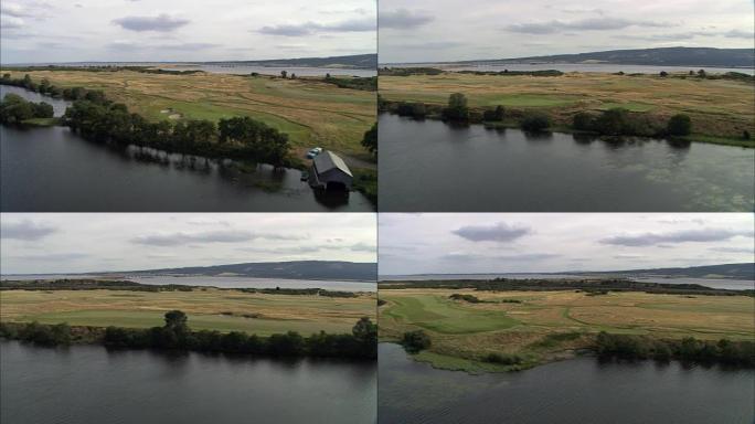 卡内基高尔夫球场-鸟瞰图-苏格兰，高地，英国