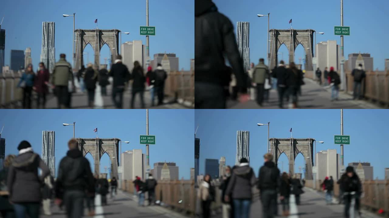 纽约布鲁克林大桥（倾斜镜头）