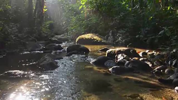 平移: 夏季小瀑布的低水位