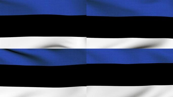爱沙尼亚旗缠绕国旗