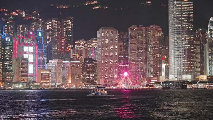 4K正版-香港维多利亚港城市夜景05