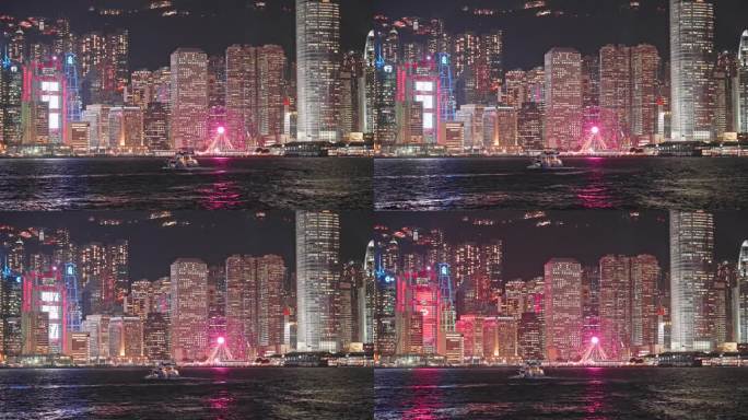 4K正版-香港维多利亚港城市夜景05