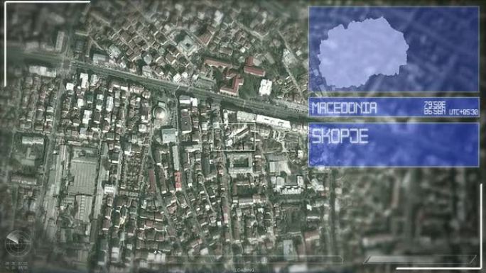 斯科普里的未来卫星图像视图