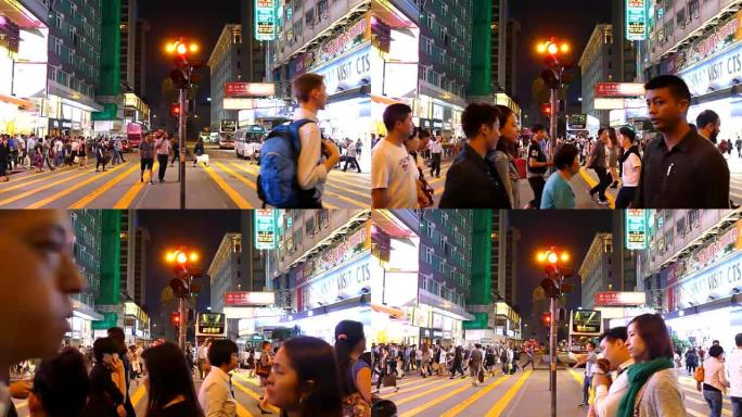 香港城市的人群拥挤