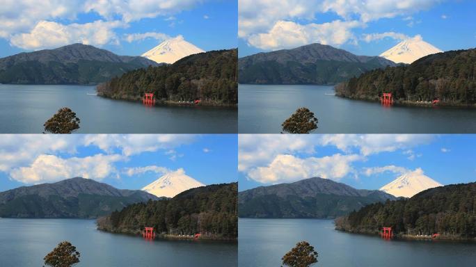日本的富士山和阿什湖。