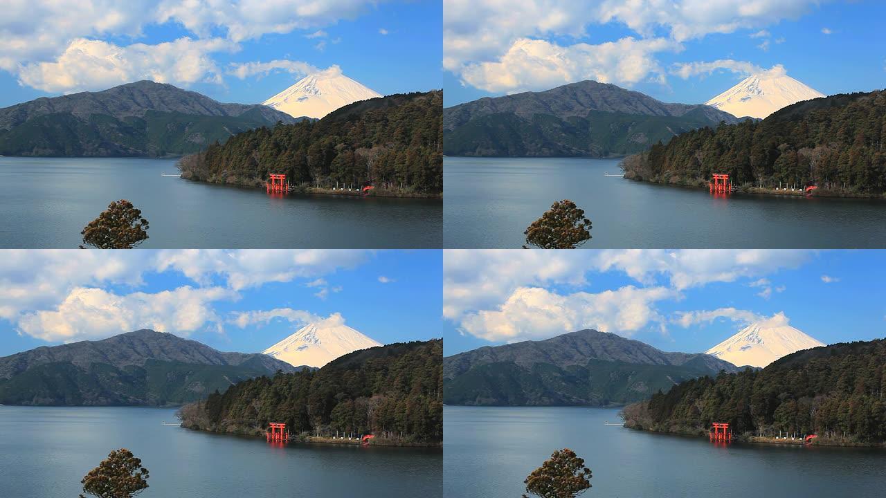 日本的富士山和阿什湖。