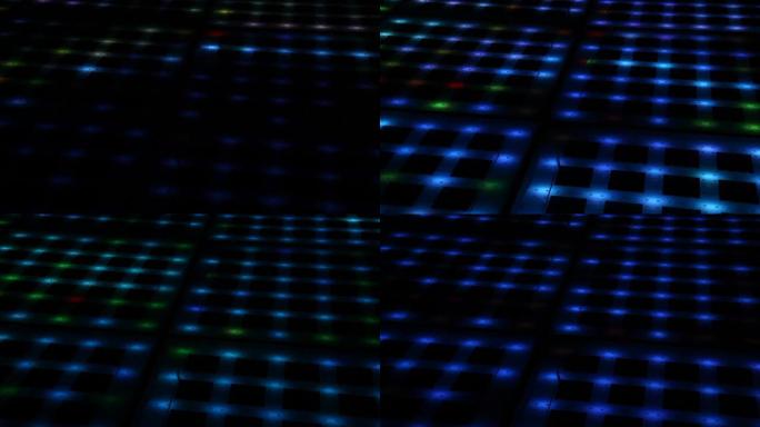 克罗地亚扎达尔夜晚的太阳能电池板随机光
