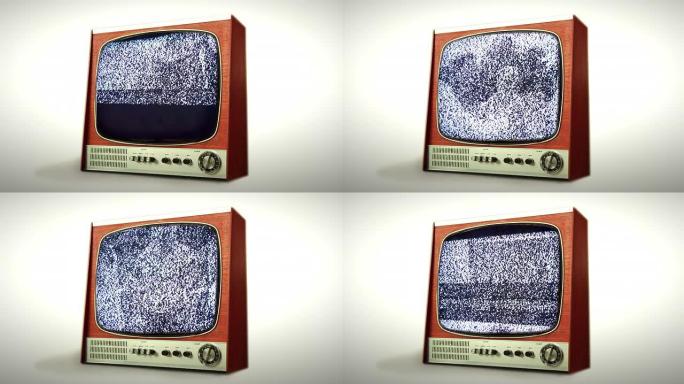复古电视和静态。高清