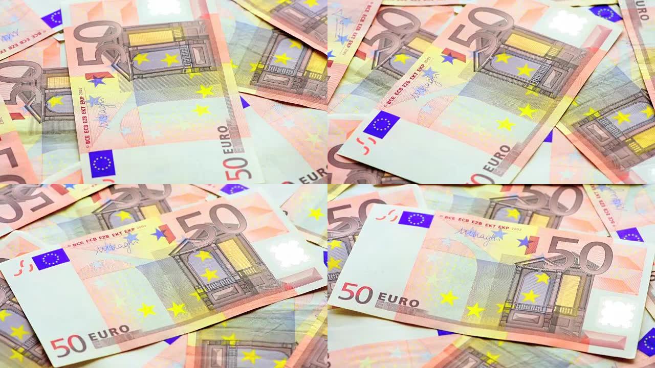 欧元纸币的背景素材