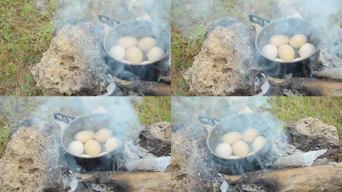 淘金: 露营时煮鸡蛋