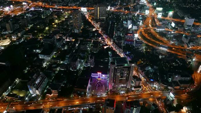 曼谷城市夜间延时