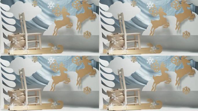 圣诞故事剪纸工艺想象力创造力分为装饰