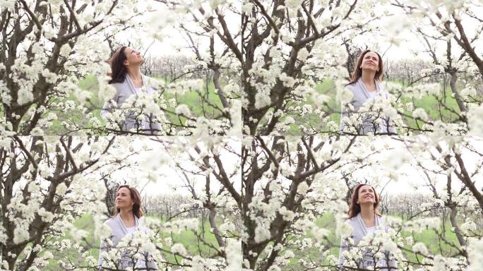 有查理花的年轻女子