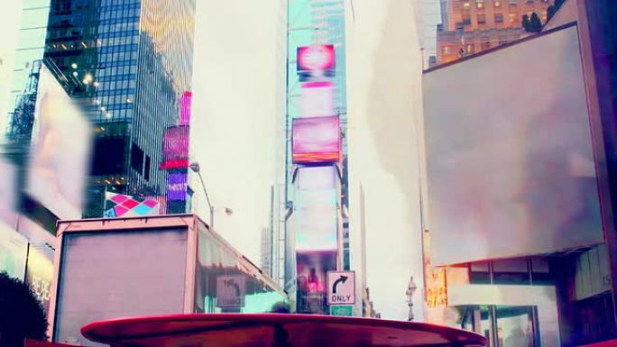 MULTI EXPOSURE-纽约时代广场人群