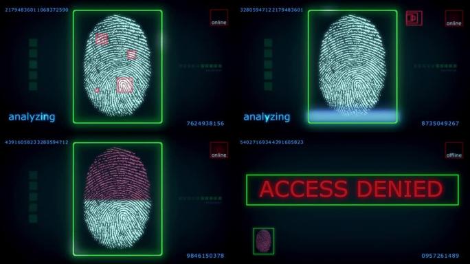 访问被拒绝。访问被拒绝指纹扫描识别