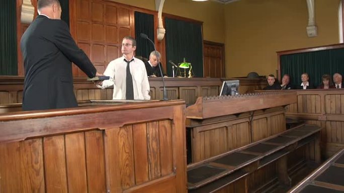 证人在法庭上与法官宣誓（法律）