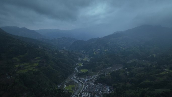 陕西省安康市石泉县汉江秦岭巴山大景航拍