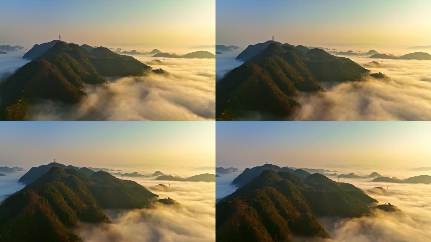 山山川山脉森林云海日出