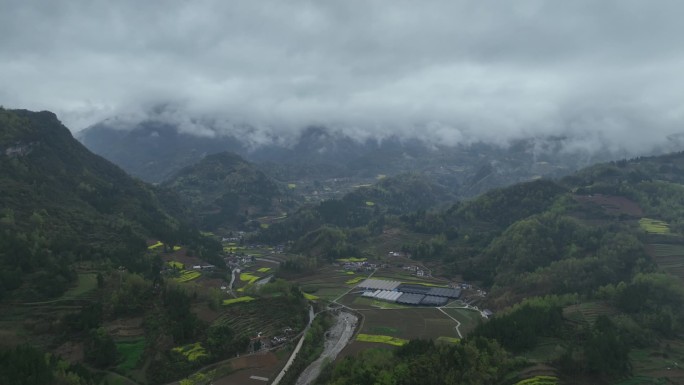 陕西省安康市石泉县汉江秦岭巴山大景航拍