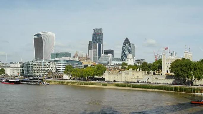 伦敦城市和大厦从东南 (UHD)