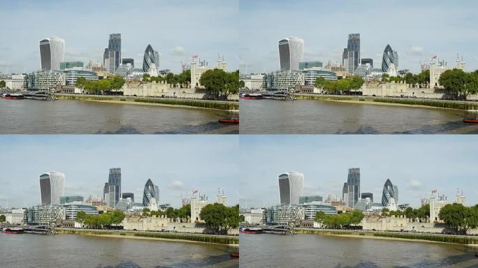 伦敦城市和大厦从东南 (UHD)