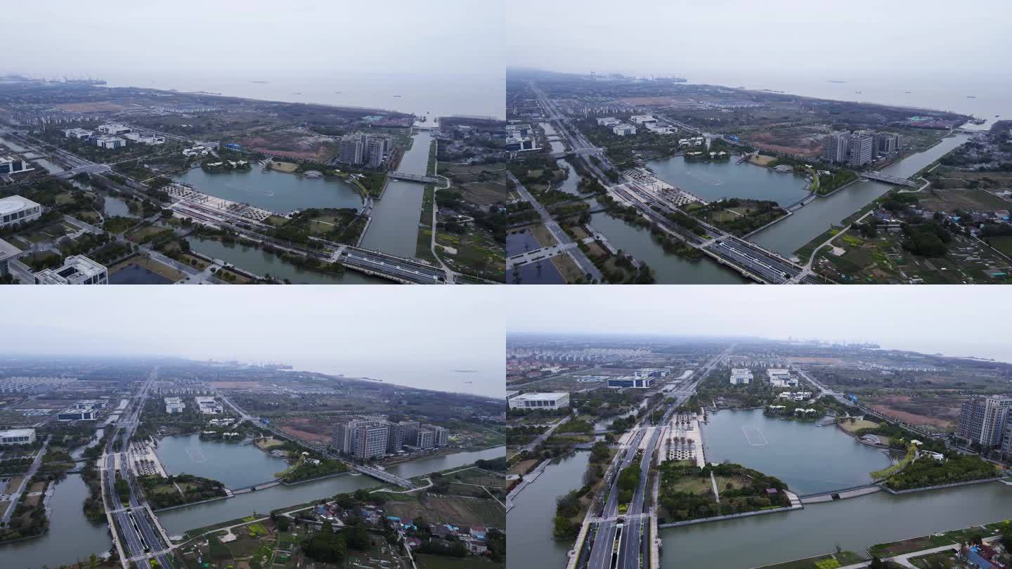 上海市崇明岛新城公园全貌