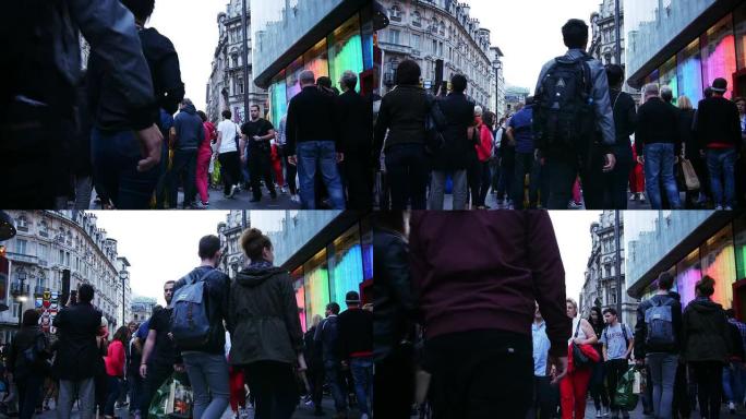 人们在伦敦考文垂街漫步（4K/UHD到HD）