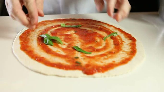 真正的意大利披萨食物美味制作美食