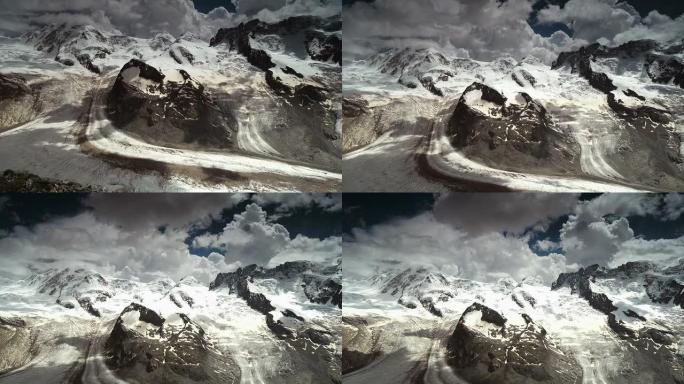 瑞士马特洪峰冰川全景