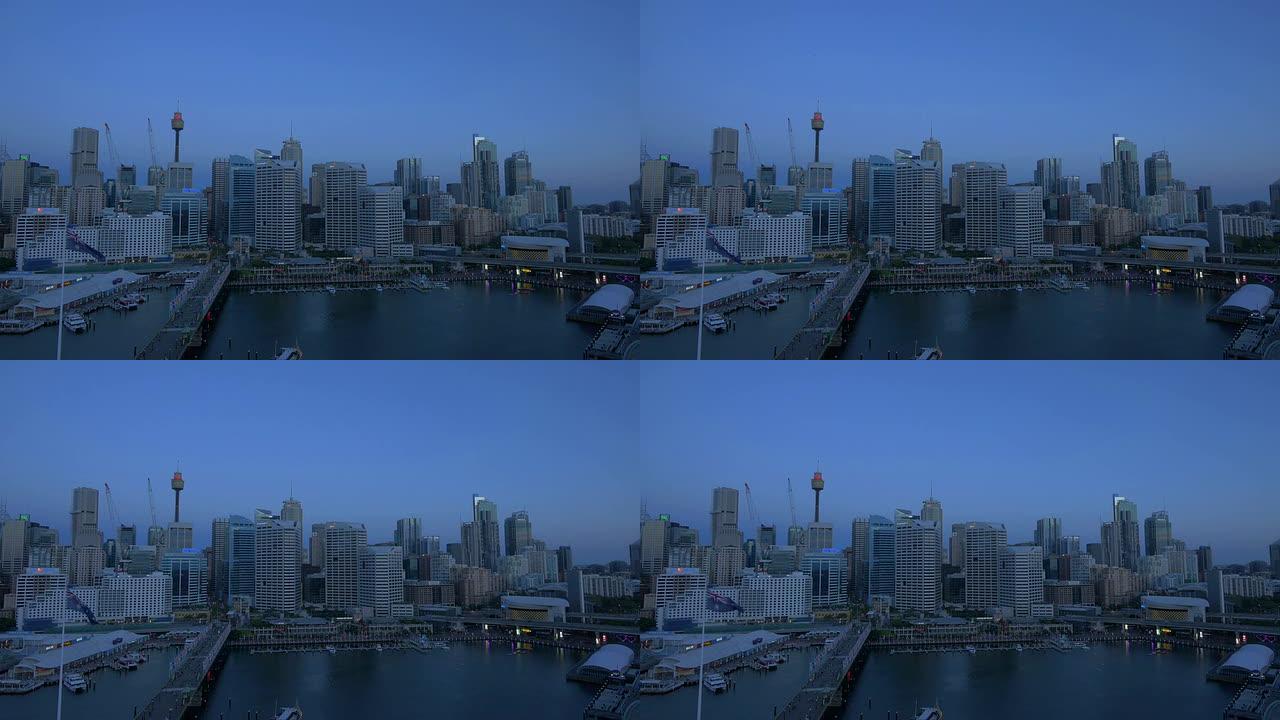 澳大利亚悉尼国家首都傍晚蓝调宁静唯美