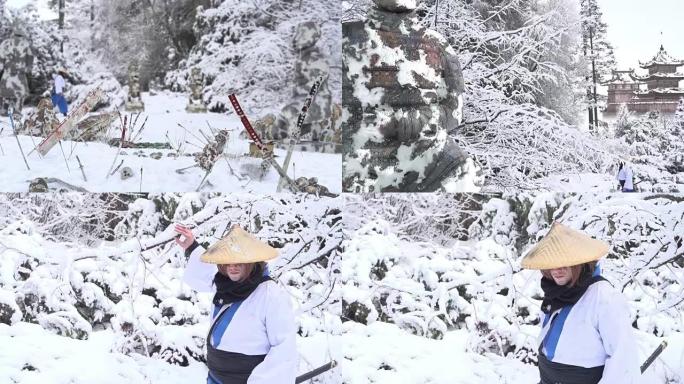 武士日本武士日本雪景武士雪地