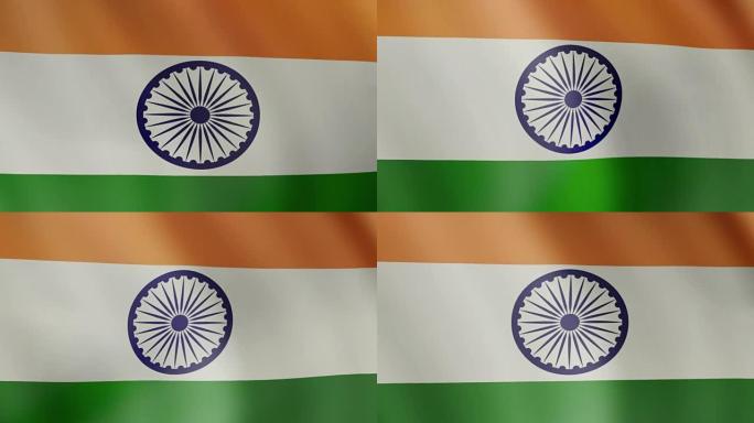 印度旗绕组印度国旗缠绕