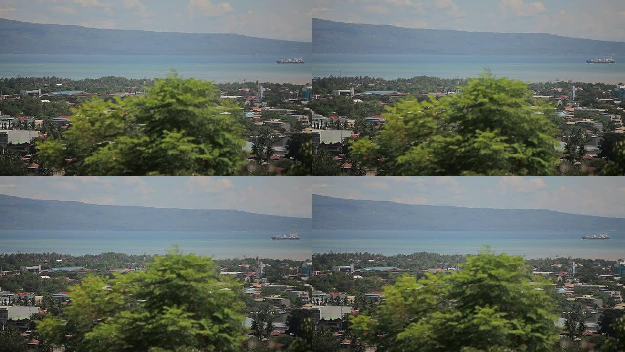 达沃菲律宾地平线的城市景观-c