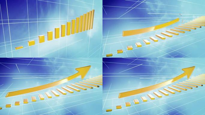 增加图表变成楼梯 (黄色，蓝色)-循环